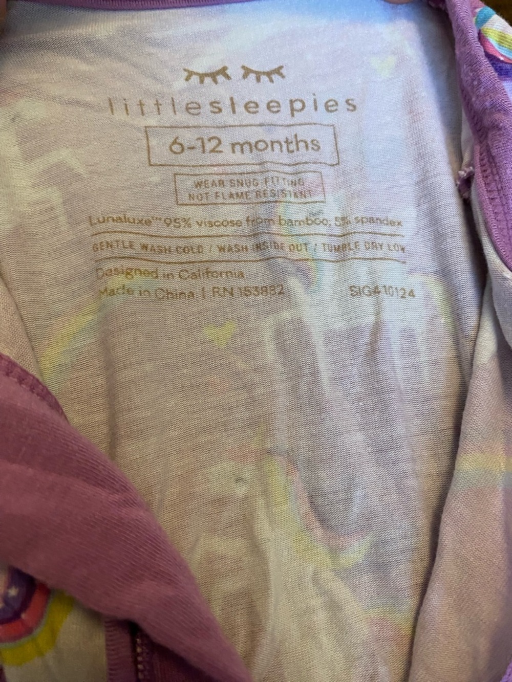 Little Sleepies Purple Unicorn Footed One-Piece - Picture 2 of 4